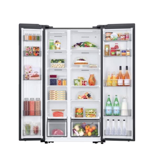 Samsung RS57DG400EM9EU 91Cm Frost Free American Fridge Freezer - Black