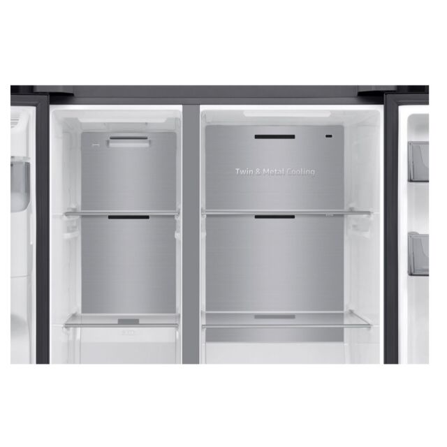 Samsung RS70F66KCFEU 91Cm Side By Side American Fridge Freezer - Black