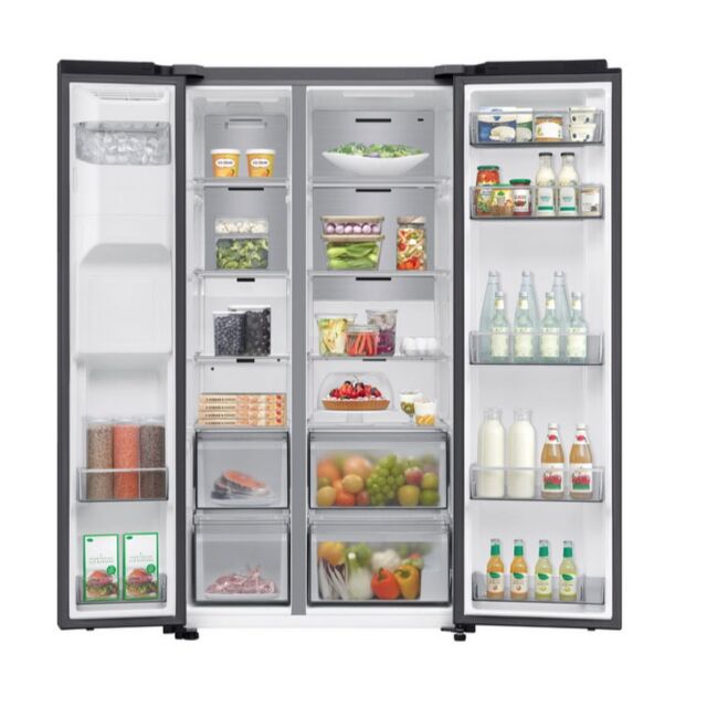 Samsung RS70F66KCFEU 91Cm Side By Side American Fridge Freezer - Black