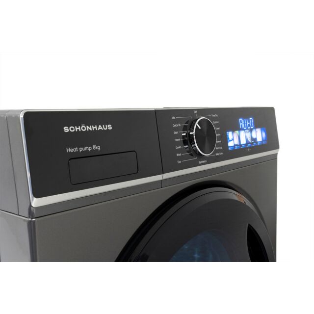 Schonhaus TDSHF018A3G 8kg Heatpump Tumble Dryer - Graphite 