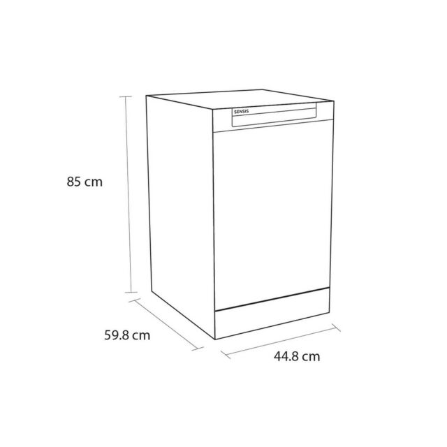 Sensis DWF0110SLEW Slimline Dishwasher - White - 10 Place Settings