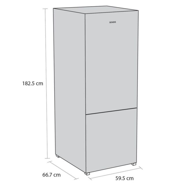Sensis RFCMF0160ES 59.5cm 60/40 Total No Frost Fridge Freezer - Silver
