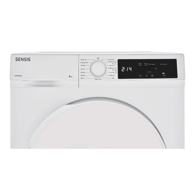 Sensis TDCF018BW 8Kg Condenser Tumble Dryer - White