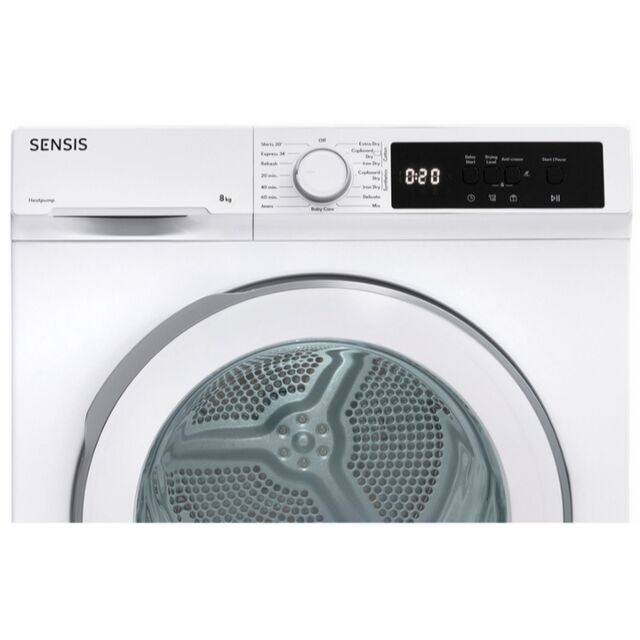 Sensis TDHF018A2W 8kg Heat Pump Tumble Dryer - White