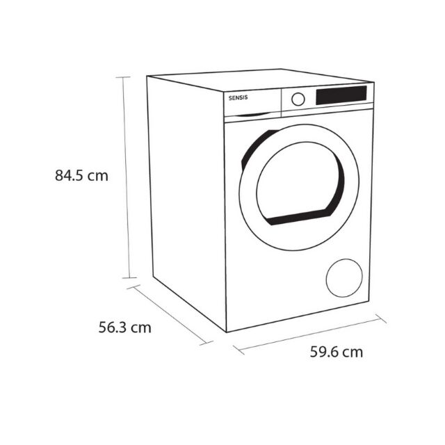 Sensis TDHF018A2W 8kg Heat Pump Tumble Dryer - White