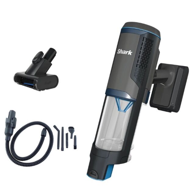 Shark BH102UK PowerBoost Pet Handheld Vacuum - 40 Minutes Run Time - Charcoal with Blue