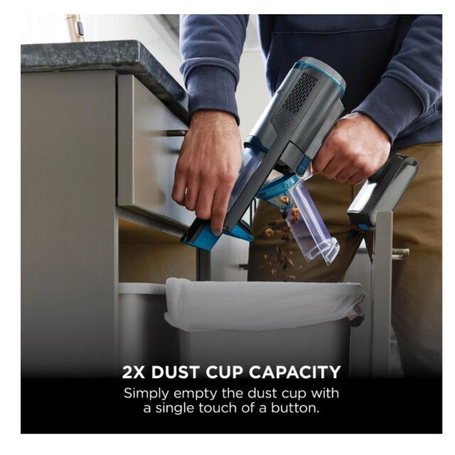 Shark BH102UK PowerBoost Pet Handheld Vacuum - 40 Minutes Run Time - Charcoal with Blue