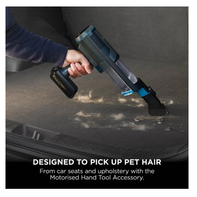 Shark BH102UK PowerBoost Pet Handheld Vacuum - 40 Minutes Run Time - Charcoal with Blue
