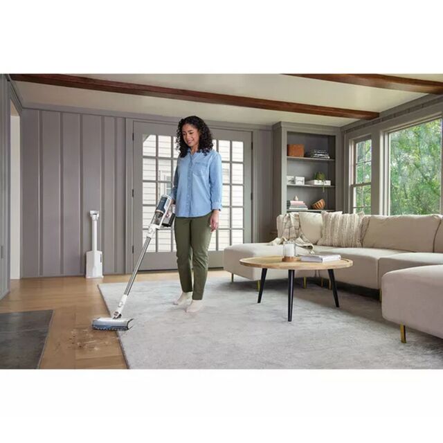 Shark BU3521UK Clean & Empty Cordless Vacuum Cleaner & Auto-Empty System - 40 Minutes Run Time - Whi