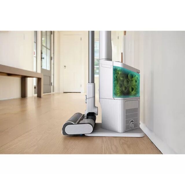 Shark BU3521UK Clean & Empty Cordless Vacuum Cleaner & Auto-Empty System - 40 Minutes Run Time - Whi