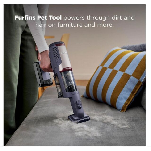 Shark BU3621UKT Cordless Stick Vacuum Cleaner - 40 Minutes Run Time - Glacier Blue