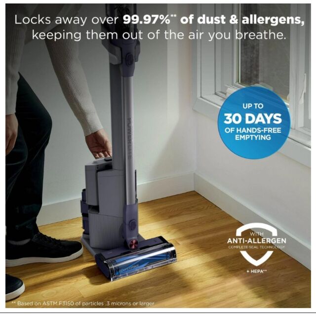Shark BU3621UKT Cordless Stick Vacuum Cleaner - 40 Minutes Run Time - Glacier Blue