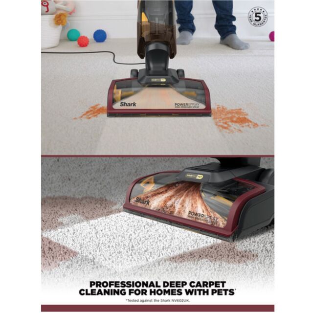 Shark EX220UK CarpetXpert HairPro Pet Deep Carpet Cleaner - Grey/Burgundy