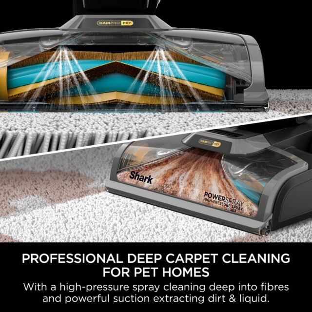 Shark EX300UK Shark CarpetXpert HairPro Pet Deep Carpet Cleaner with Built-In StainStriker - Charcoal