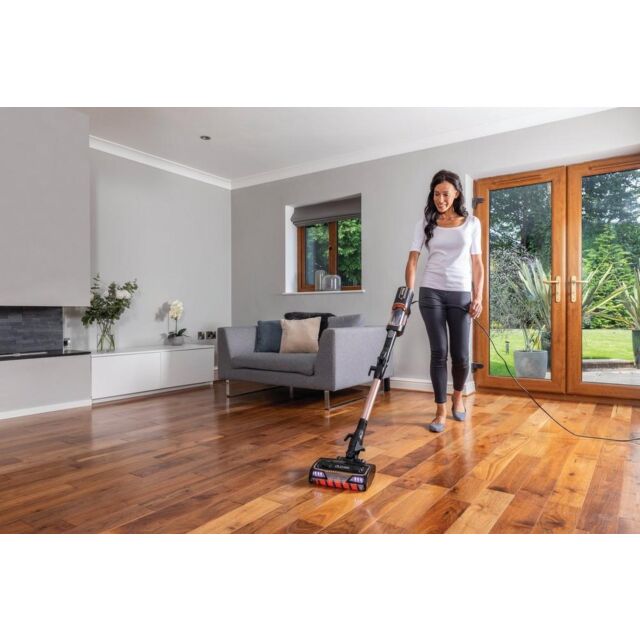 Shark HZ500UKT Anti Hair Wrap Corded Stick Vacuum Cleaner With Flexology & Truepet - Rose Gold