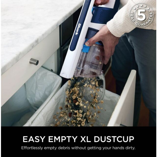 Shark IZ380UK PowerPro Cordless Stick Vacuum Cleaner - 60 Minutes Run Time - Navy Metallic