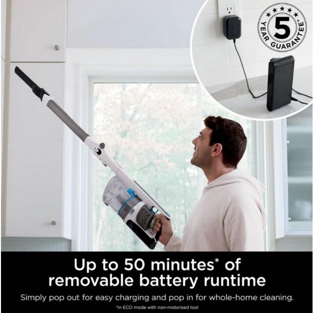 Shark IZ380UKT PowerPro Pet Cordless Stick Vacuum Cleaner - 60 Minutes Run Time - Java Metallic