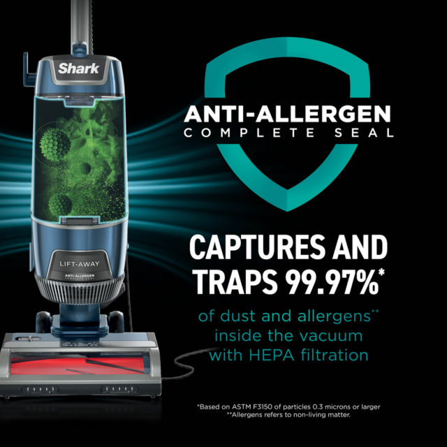 Shark LU250UKT Rotator corded Pet Upright Vacuum Cleaner - Dark Purewater Blue