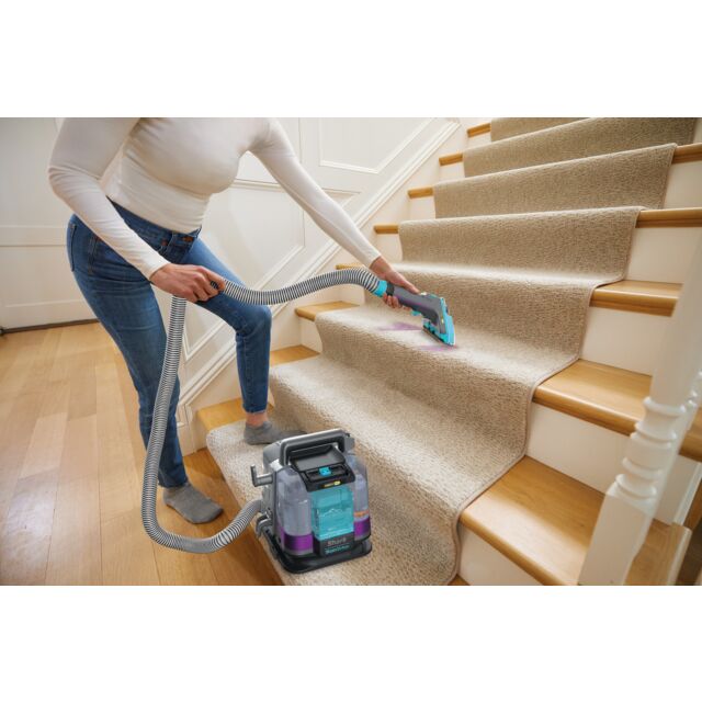 Shark PX250UKT StainStriker HairPro Pet Stain & Spot Cleaner - Dark Silver & Force Fuchsia