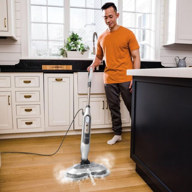 Shark S8201UK Steam & Scrub Automatic Steam Mop With Steam Blaster - White