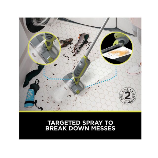 Shark VM200UK Shark Vacmop Cordless 2-In-1 Vacuum Mop With Targeted Spray - 9 Min 30 Sec Run Time - 