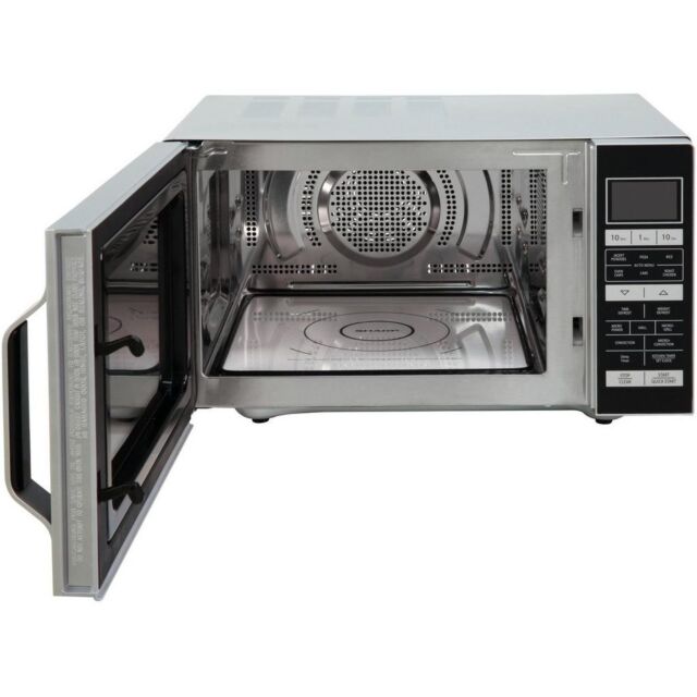 R860SLM Combination Microwave 25 Ltres 900 Watt 1000 Watt Grill 1400W Convection Oven Silver, Flat Bed 