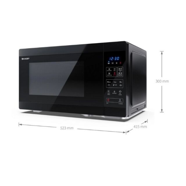 Sharp YC-MA262AE-B Classic Microwave Oven, 26L, Combi With Air Fryer - Black
