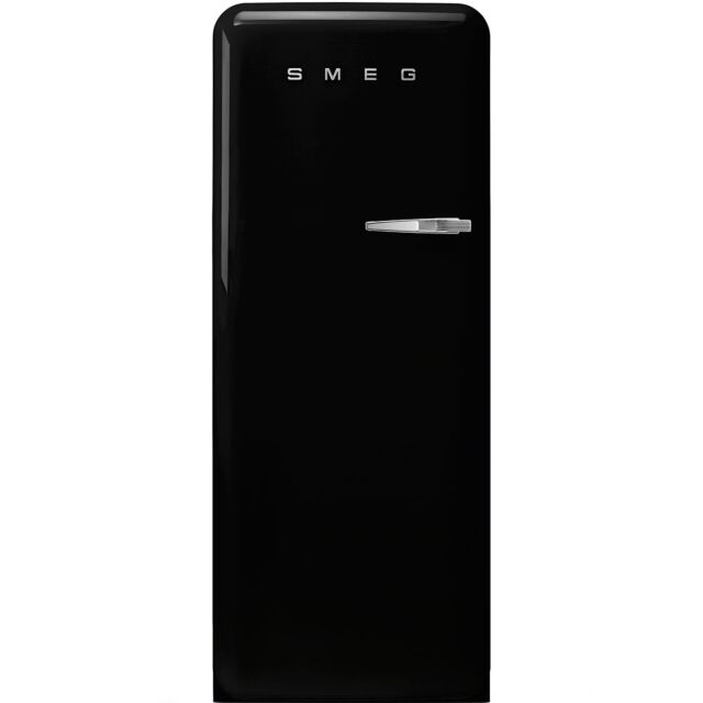 Smeg FAB28LBL3UK 60cm 50s Style Black Left Hand Hinged Fridge with Icebox