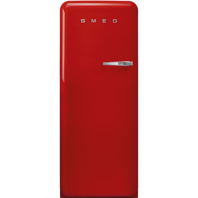 Smeg FAB28LRD3UK 60cm 50s Style Red Left Hand Hinged Fridge with Icebox