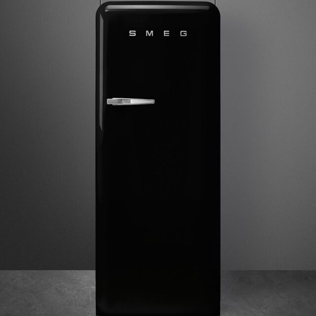 Smeg FAB28RBL3UK 60cm 50s Style Black Right Hand Hinged Fridge with Icebox