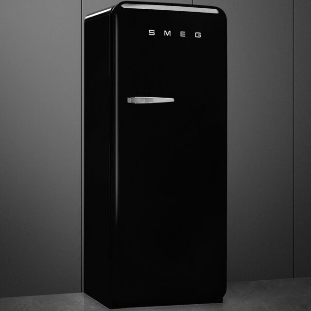Smeg FAB28RBL3UK 60cm 50s Style Black Right Hand Hinged Fridge with Icebox
