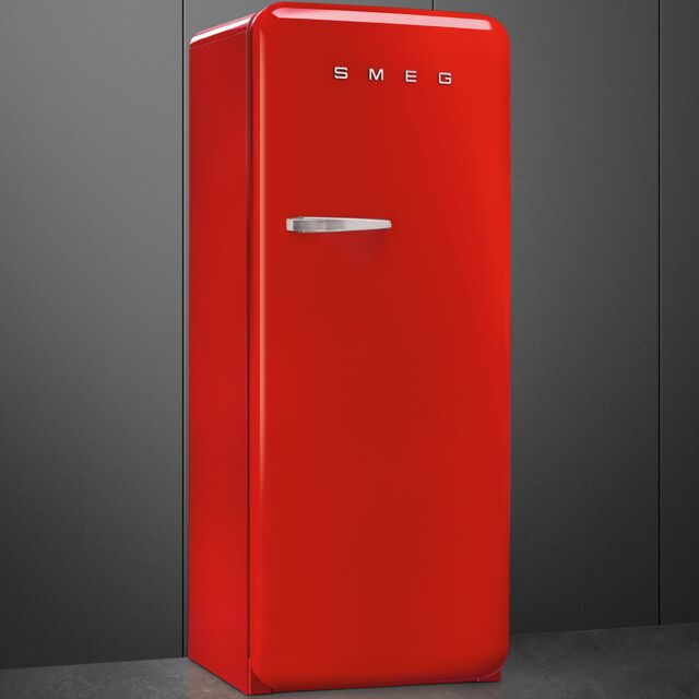Smeg FAB28RRD3UK 60cm 50s Style Red Right Hand Hinged Fridge with Icebox