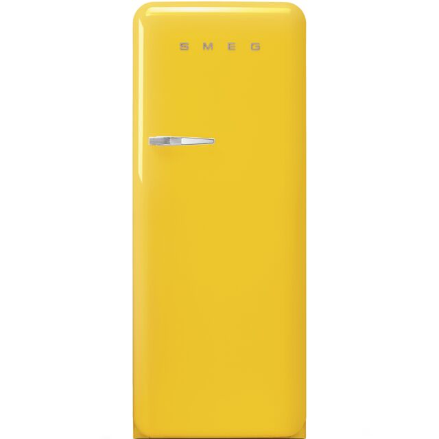 Smeg FAB28RYW3UK 60cm 50s Style Yellow Right Hand Hinged Fridge with Icebox