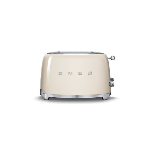 Smeg TSF01CRUK 2 Slice Toaster Retro 50's Style In Cream