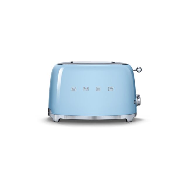 Smeg TSF01PBUK 2 Slice Toaster Retro 50's Style In Pastel Blue