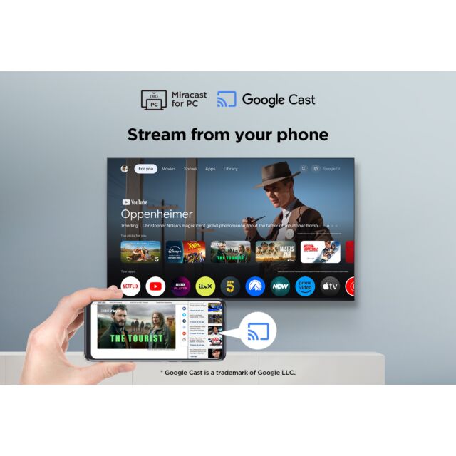 TCL 50P7K-UK 50inch 4K QLED Direct LED HDR Google TV