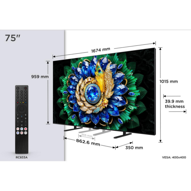 TCL 75A400M-UK 75 inch QD-MINI LED Television