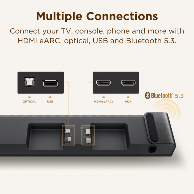 TCL S65K-UK 5.1Ch Dolby Atmos Soundbar with Subwoofer