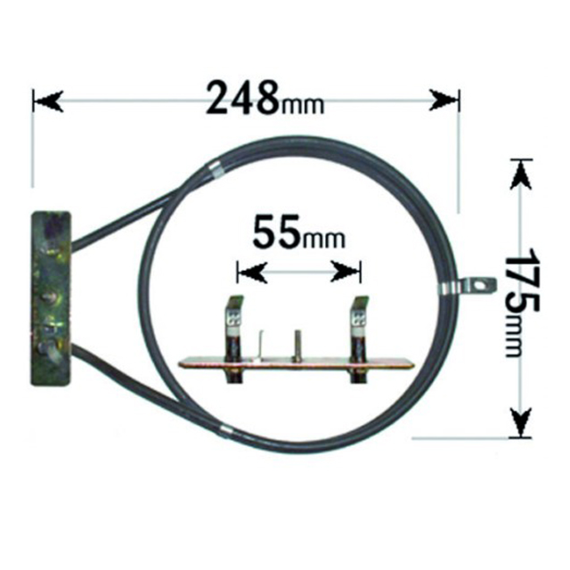 Teka Cooker Fan Oven Element 2 Turn 2000W ELE2028