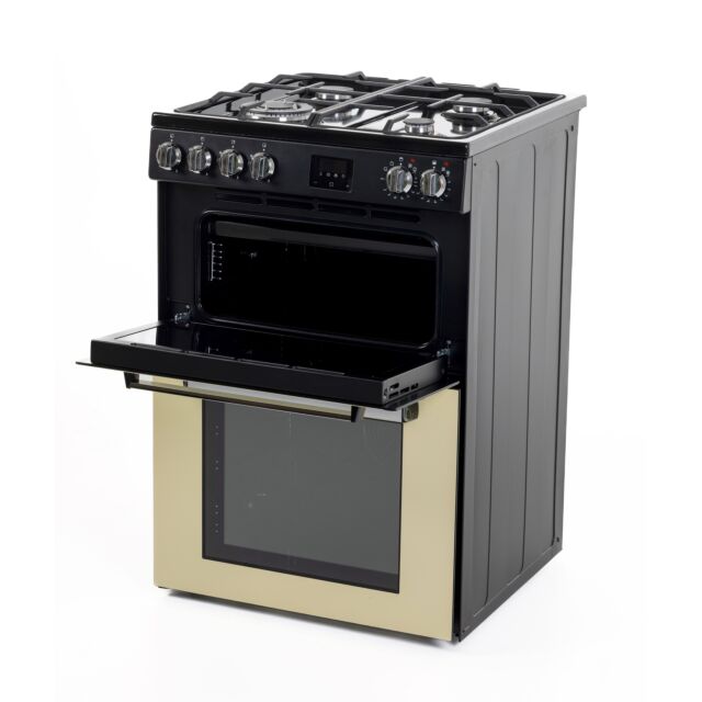 Tesla TMRDF60C 60cm Mini Dual Fuel Range Cooker Cream