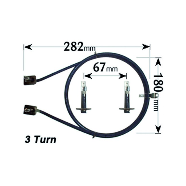 Tricity Cooker Fan Oven Element 3 Turn 2500W ELE4074
