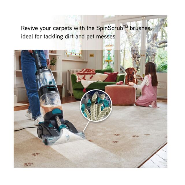 Vax CDCW-PMXP Platinum Power Max Pet-Design Carpet Cleaner - Black & Teal