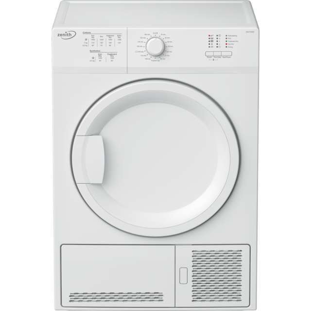 Zenith ZDCT700W 7Kg Condenser Tumble Dryer - White - B Energy Rated