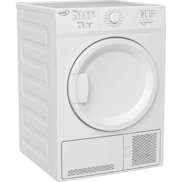 Zenith ZDCT700W 7Kg Condenser Tumble Dryer - White - B Energy Rated