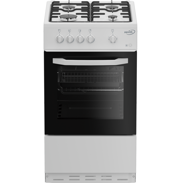 Zenith ZE501W 50Cm Single Oven Gas Cooker With Gas Hob - White - A Energy Rated