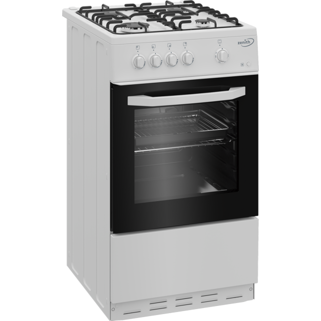 Zenith ZE501W 50Cm Single Oven Gas Cooker With Gas Hob - White - A Energy Rated