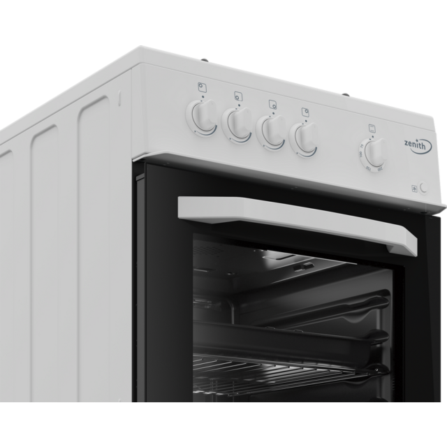 Zenith ZE501W 50Cm Single Oven Gas Cooker With Gas Hob - White - A Energy Rated