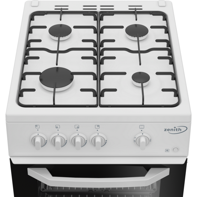Zenith ZE501W 50Cm Single Oven Gas Cooker With Gas Hob - White - A Energy Rated