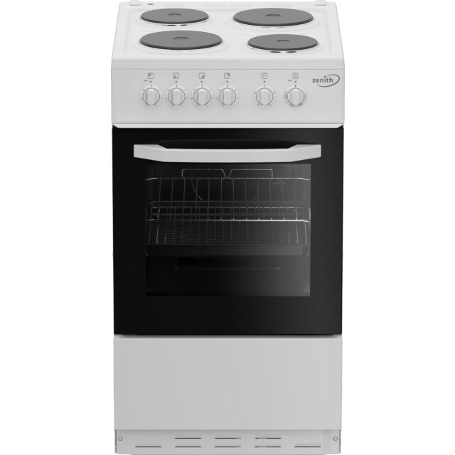 Zenith ZE503W 50cm Single Oven Electric Cooker with Ceramic Hob - White - A Energy Rated