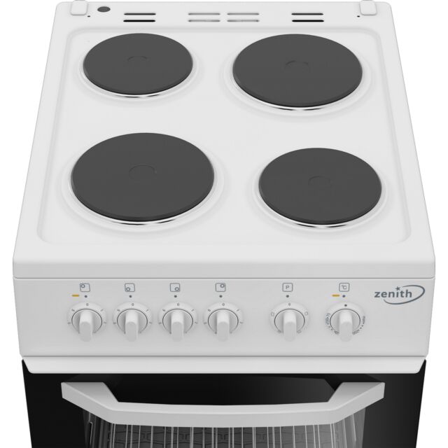 Zenith ZE503W 50cm Single Oven Electric Cooker with Ceramic Hob - White - A Energy Rated